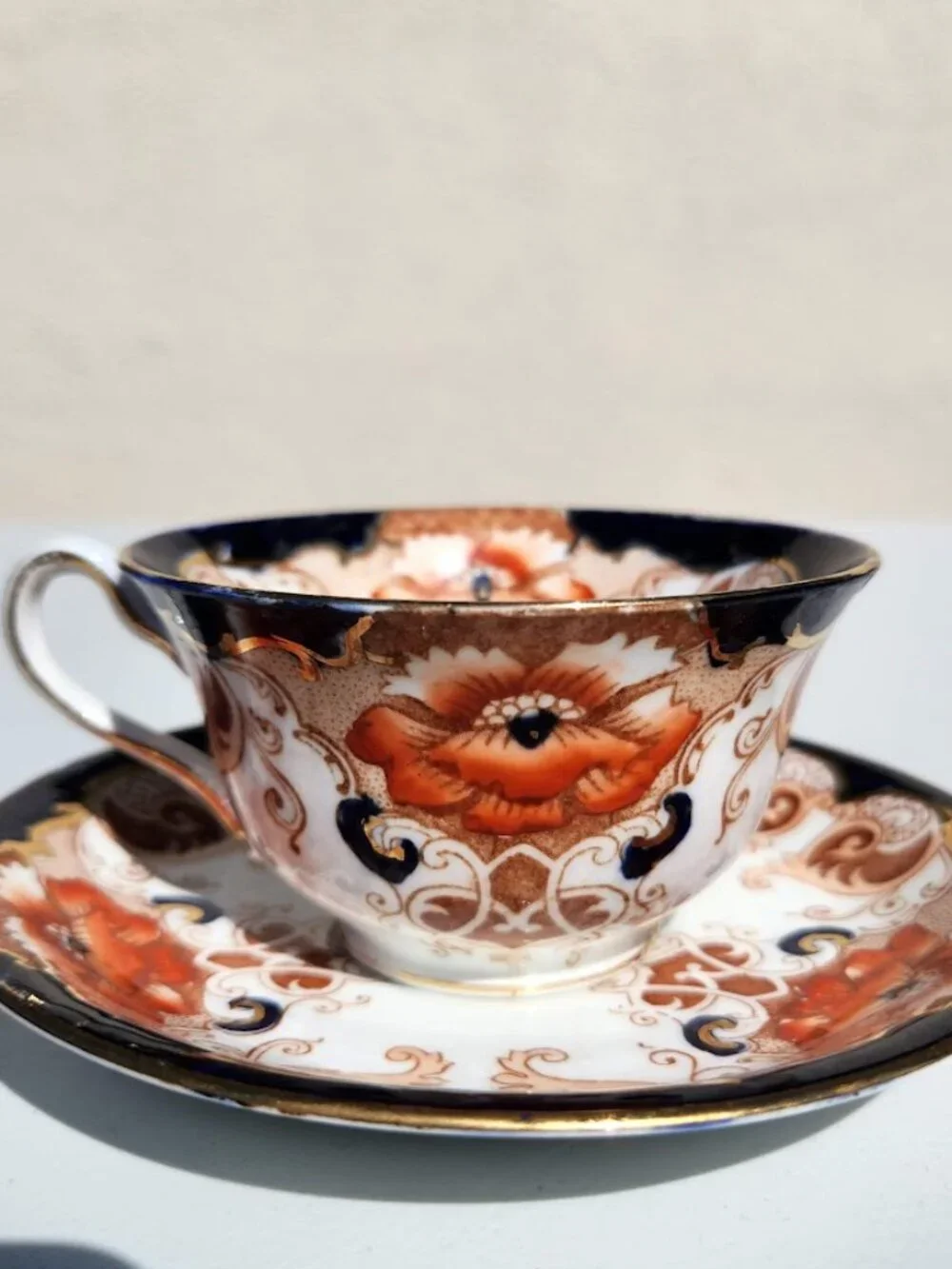 Alfred B Pearce & Co Antique English Bone China Tea Cup Saucer Set Vintage Plate